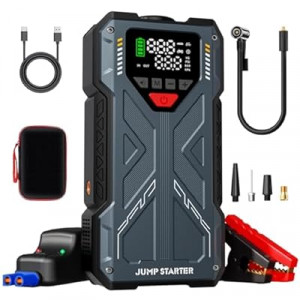 Jump Starter with Air Compressor, 4000A Battery Jumper Starter Portable and 150PSI Tire Inflator Ai…
