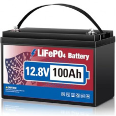 12V 100Ah LiFePO4 Lithium Battery, 15000+ Deep Cycles & 10-Year Lifespan Lithium Iron Phosphate Ba…
