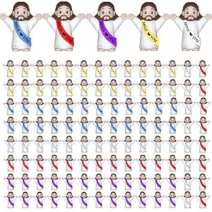 Imerance 100 Pcs Little Jesus Figures，Mini Jesus Figurines Tiny Statues for Easter Egg Stuffers to H…