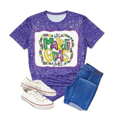 Mardi Gras Shirt for Women Mardi Gras Outfit Carnival Tshirt Fat Tuesday Party Tee New Orleans Par…