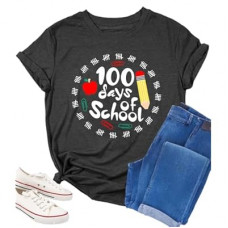 100 Days of School Shirt 100th Day of School Shirt Teacher Happy 100 Day Shirts Gifts Tees Teaching Grap…