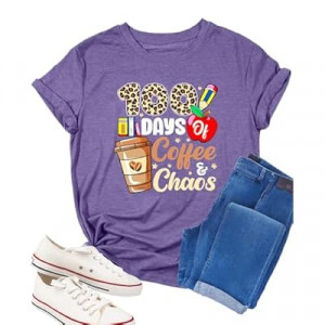 100 Days of School Shirt 100th Day of School Shirt Teacher Happy 100 Day Shirts Gifts Tees Teaching Grap…