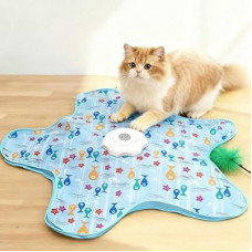 AQPU Rechargeable Automatic Cat Toy, 3-Mode Touch-Activated Interactive Toy with Random Motio…