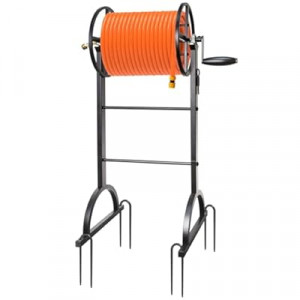 Garden Hose Reel,Upgrade Garden Hose Holder,Outside Heavy Duty Metal Freestanding Water Hose Hol…