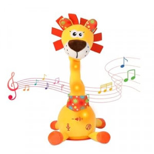 LLUKEME Dancing Talking Lion Toy, Stuffed Animal Baby Toy Repeating What You Say, Glowing Musical Elec…