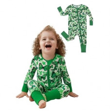 NewSeed Unisex Baby Neutral 2-Way Zipper Footies, Bamboo Viscose Romper Outfit, 0-24 Months One-p…