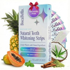 Teeth Whitening Strips for Sensitive Teeth – Natural, Peroxide-Free & Enamel-Safe | Clinically Tested Pap…