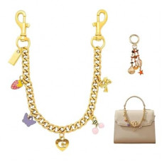 fsdyknej Fashion Bag Charm Chain with Cute Colorful Pendants, Multi-Use Gold Chain Accessory for Purse,…