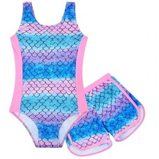 TUONROAD Toddler Girls One Piece Swimsuit 2Pcs Bathing Suit Kids Tankini with Short for 3-9