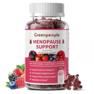 GREENPEOPLE Menopause Supplements for Women Gummies - 16-in-1 Dual Action Menopause Rel…