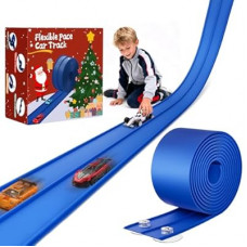 MozoaLata Flexible Race Track for Kids 15ft Race Car Track, Rolls Up Portable Racetrack Compatible wit…