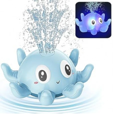 Light Up Octopus Sprinkler Bath Toy for Toddlers 1-3, Baby Bath Toys with Fountain for Pool Bathtub & Water…