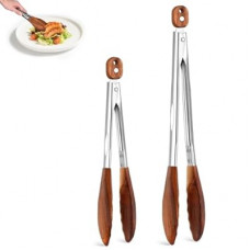 Wooden Tongs for Cooking Set of 2 (9