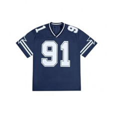 Jersey Shirts for Men Y2k Graphic Number Oversized Tees V Neck Baggy Streetwear T Shirt Summer Tops