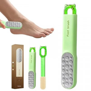 Foot File 2-in-1 Pedicure Scrubber Tool - Stainless Steel Dual-Sided & Callus Remover, Durable Easy-to-Cl…
