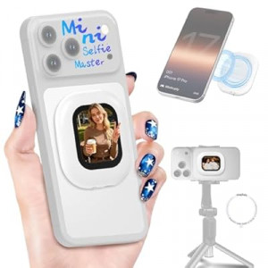 Moman Mini Selfie Monitor Screen with 4K 60fps & Encrypted Private Wireless for iPhone 7-17 Series, Ma…