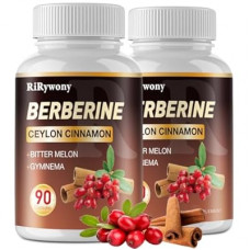Berberine Supplement, Berberine with Ceylon Cinnamon Bitter Melon and Gymnama - 1500 MG Berberin…