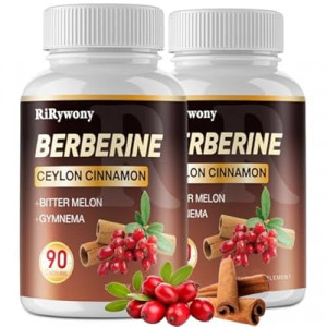 Berberine Supplement, Berberine with Ceylon Cinnamon Bitter Melon and Gymnama - 1500 MG Berberin…