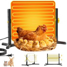 Chicken Coop Heater, 50–158℉ Chick Heat Plate & Brooder Plate for Chicks, UL Certified Radiant Heat Panel wit…