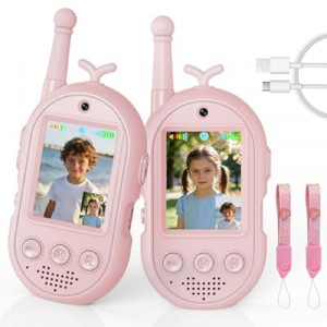 Video Walkie Talkies for Kids Toys - 2 Pack Rechargeable Walkie Talkie with Camera and Screen,Long Range 2…