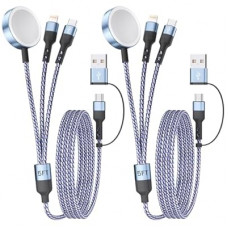 3 in 2 Multi Charging Cable for Apple Watch Charger/iPhone Charger/CarPlay Cable, Travel Vacat…