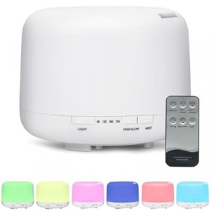 LSLCQW 500ml Essential Oil Diffuser with Remote Control, Premium Ultrasonic Aromatherapy Diffusers…