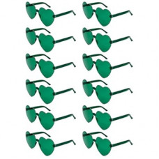 SKAHTOUF 12/20 Pairs Heart Shaped Sunglasses, Colorful Transparent Fun Glasses for Festival Party Favor & P…