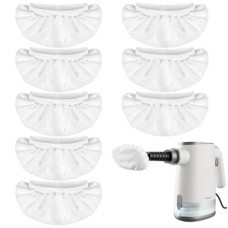 TEEVOGO 8 Pack Universal Microfiber Cloths for Handheld Steam Cleaner, Double-Layered Reusable & Washa…