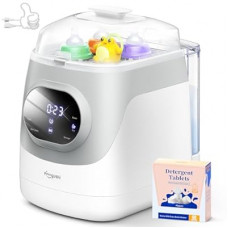 PINNGUSHI【Upgraded】Baby Bottle Washer, Sterilizer, Dryer & Water Filter, All-in-One Pro Cleaning Mac…