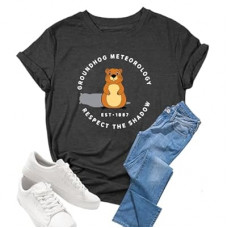 Groundhog Day Shirt Happy Groundhog T Shirt Ground Hog Cute Graphic Tee Hipster Animal Lover G…