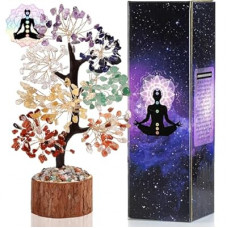 RYANER 7 Chakra Tree of Life Crystal Tree Decor, Good Luck Healing Crystals & Stones, Spiritual Home…