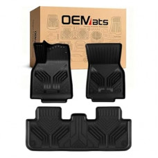 OEMats Custom Fit Floor Mats for Tesla Model Y Juniper 2025 2026 | Wing-Style Pattern | TPE Car Mat F…