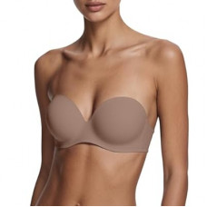 ZYQEXA Strapless Bras for Women with Support - Womens Underwire Push Up Plunge Full Coverage Tshir…