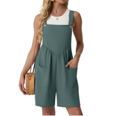 Lepunuo Summer Rompers for Women Sleeveless Short Jumpsuits Casual Loose Fit Overalls Vacation…