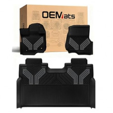OEMats Custom Fit Car Floor Mats for Ford F-150 2015-2026 | Wing-Style Pattern | F150 Lightning 2022-202…