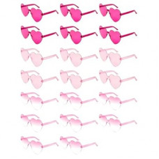 SKAHTOUF 12/20 Pairs Heart Shaped Sunglasses, Colorful Transparent Fun Glasses for Festival Party Favor & P…