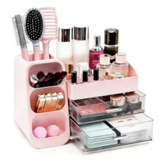 Makeup Organizer Countertop, Spacious Cosmetic Display Case with Makeup Brush Holder, Perfect Vanit…