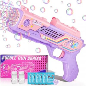 Unicorn-Bubble Gun：Unicorn Toys for Girls Age 4-6, Outdoor Toys for Kids Ages 4-8, 3+ Year Old Girl Gift…