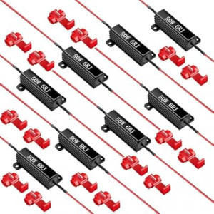 8pcs 50w 6ohm Load Resistors Led Turn Signals - Resistors For Led Lights Kit, Led Load Resistor Fix Led Turn…