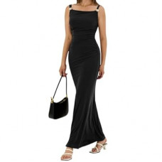 ZAFUL Women's Floral Wedding Guest Dress, Sexy Formal Sleeveless Cocktail Mesh Ruched Bodycon Max…