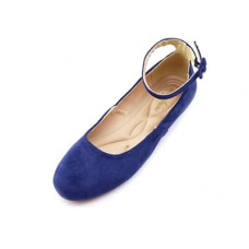 unsylvion Women's Ballet Low Wedge Flats with Round Toe and Ankle Strap Stylish Comfortable Casual Shoes f…