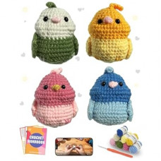 PAITIN Crochet Kit for Beginners – DIY Parrot Crochet Craft Project, Easy Handmade Yarn Art Kit for Adults w…