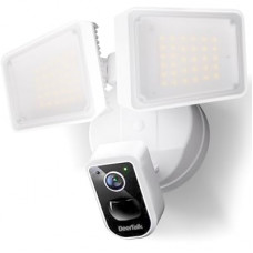 DeerTalk Security Floodlight Camera Outdoor - Flood Lights Camera Wired Motion Lights 2-Way Audio 2K and…