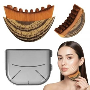 Cwfas Lymphatic Contour Face Brush for Lymphatic Drainage & Facial Sculpting, Depuffing Tool for Make…