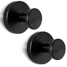 2026 Heavy Duty Black Suction Cup Hooks for Shower - 2 Pack, No Drill & No Damage Waterproof Hooks for…