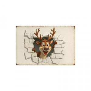 Carastora Christmas Reindeer Holiday Doormat, Anti-Fatigue Mat, Durable and Non-Slip for Indoor and Outdo…
