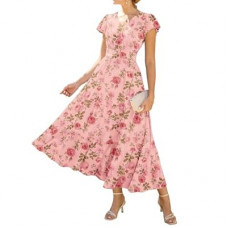 GRACE KARIN 2026 Women Summer Dress,Maxi Short Sleeve Floral Dresses,Semi Formal Flowy Weddin…