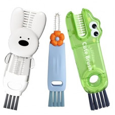 Cup Lid Cleaning Brush, 3 in 1 Lid Cleaner for Tumblers and Water Bottles, Gap Cleaning Brush with St…