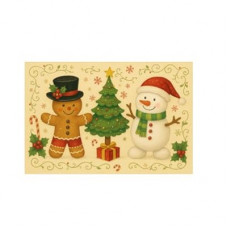 Carastora Christmas Snowman and Gingerbread Man Pattern Decorative Doormat/Anti-Fatigue Mat, 20 x 31i…