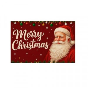Carastora Santa Claus Pattern Christmas Decorative Doormat, Anti-Fatigue Mat - 20x31 in, Suitable for…